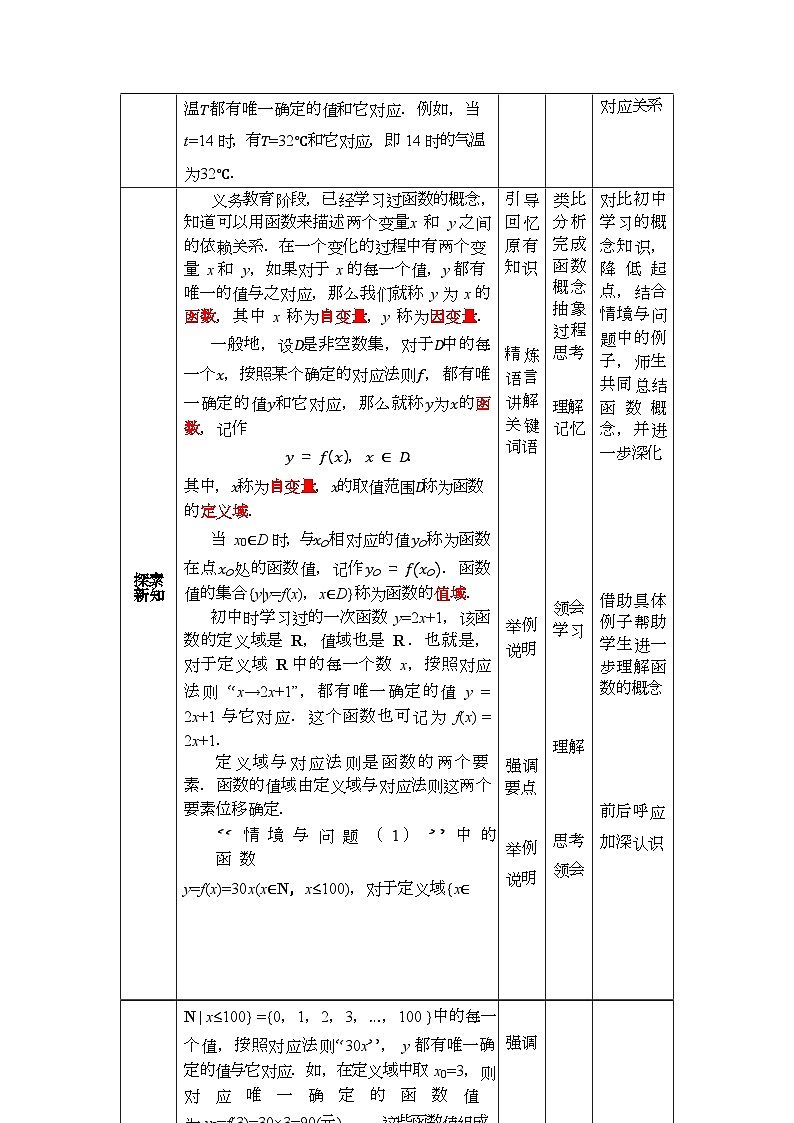 中职数学 高教版（2021·十四五）基础模块上册3.1函数的概念  PPT课件+教案+课内练习题答案02