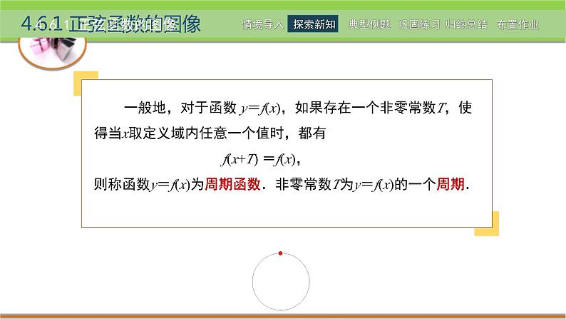 中职数学 高教版（2021·十四五）基础模块上册 4.6正弦函数的图像和性质 PPT课件+教案+课内练习题答案07