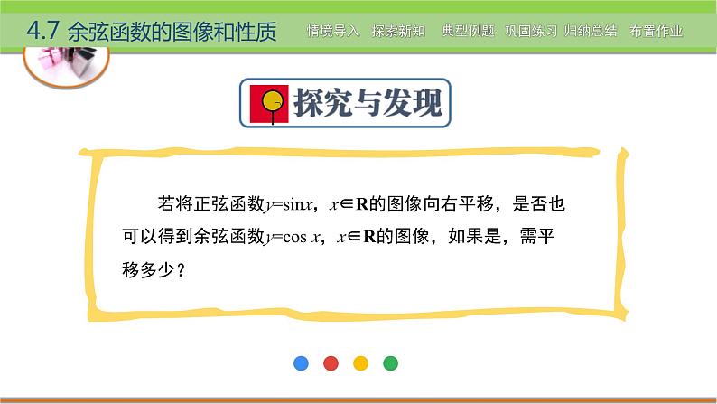 中职数学 高教版（2021·十四五）基础模块上册 4.7余弦函数的图像和性质 PPT课件+教案+课内练习题答案08