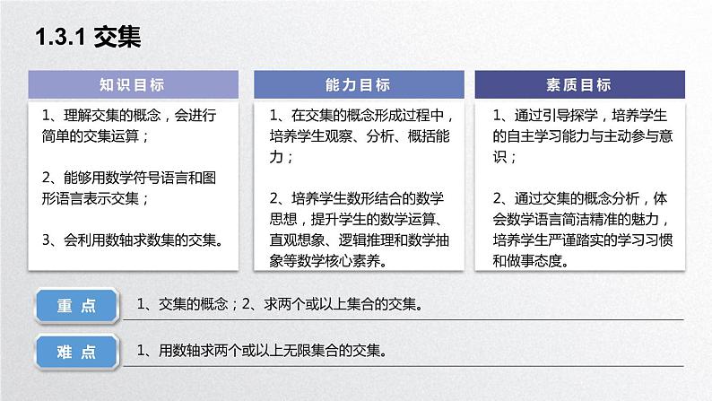 中职数学北师大版基础模块上册1.3.1 交集  课件+教案02