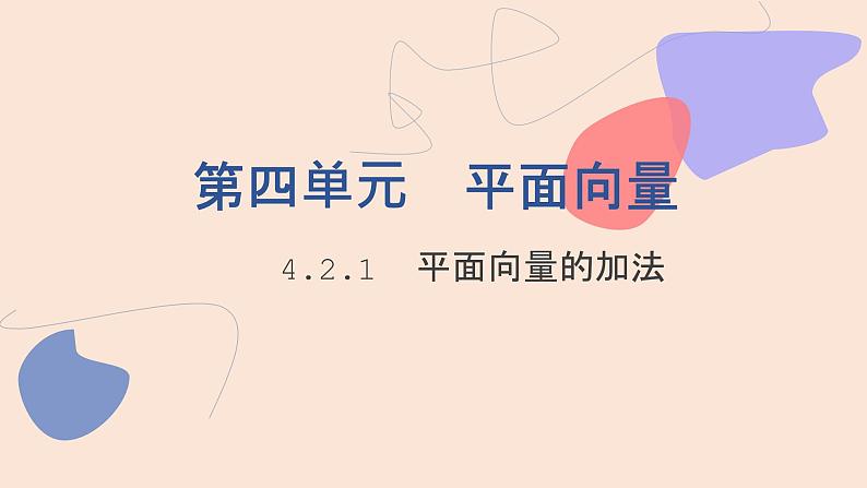 中职数学拓展模块4.2.1  平面向量的加法 课件第1页