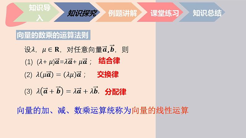 中职数学拓展模块4.2.3  平面向量的数乘运算 课件07