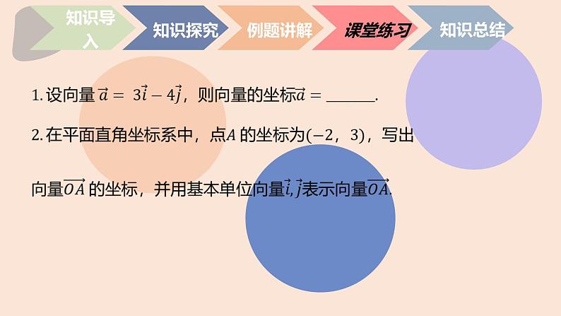 中职数学拓展模块4.3.1 平面向量的直角坐标及其运算 课件08