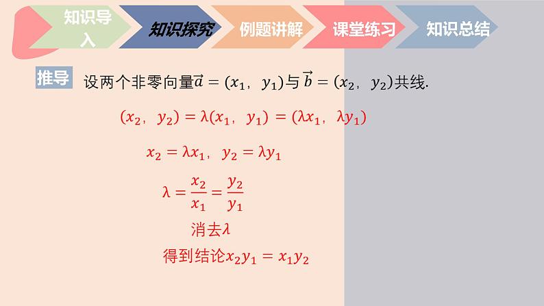 中职数学拓展模块4.3.2  平面向量平行的坐标表示 课件第3页