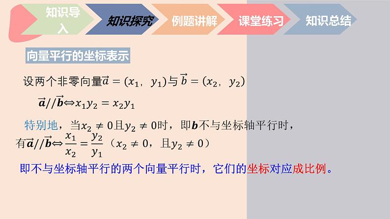 中职数学拓展模块4.3.2  平面向量平行的坐标表示 课件第4页