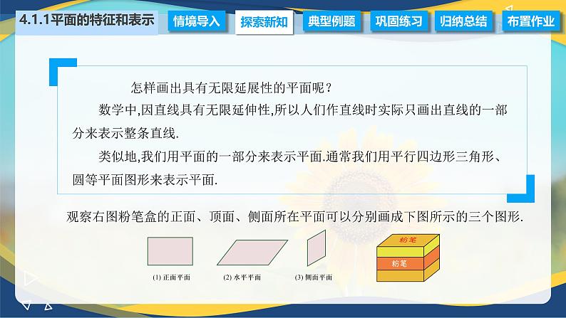 4.1.1 平面的特征和表示（课件）-【中职专用】高二数学（高教版2021拓展模块一上册）04