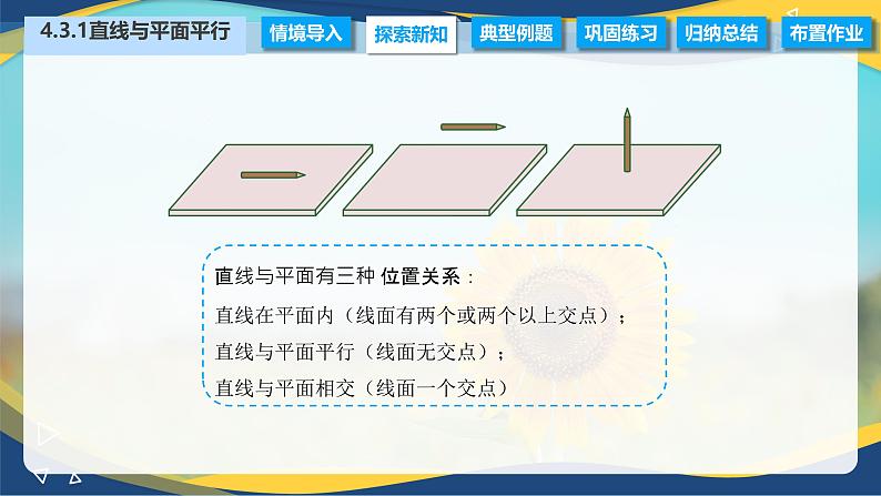 4.3.1 直线与平面平行（课件）-【中职专用】高二数学（高教版2021拓展模块一上册）第3页