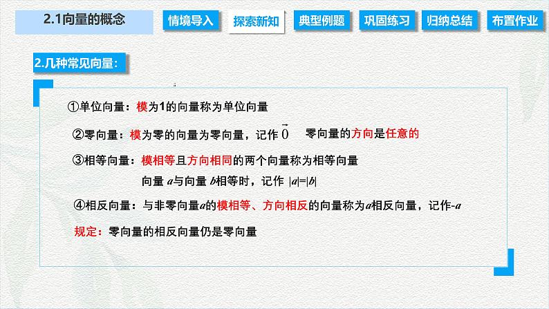 2.1 向量的概念（课件）-【中职专用】高二数学同步课堂（高教版2021·拓展模块一上册）07