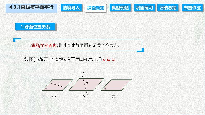 4.3.1 直线与平面平行（课件）-【中职专用】高二数学同步课堂（高教版2021·拓展模块一上册）04