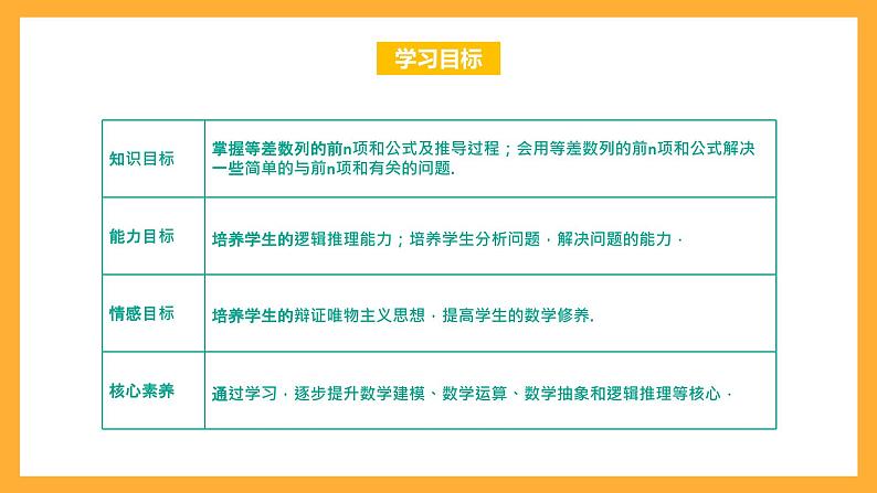 中职数学高教版2021·拓展模块一（下册）7.2.2 等差数列前n项和公式  课件+教案02