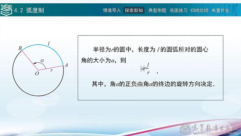 高等教育出版社 数学基础模块（上册）第四章 第二节 弧度制PPT课件06