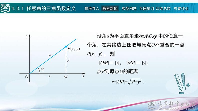 高等教育出版社 数学基础模块（上册）第四章 第三节任意角的三角函数PPT课件第6页