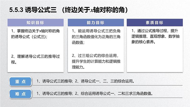 中职数学北师大版基础模块上册5.5 诱导公式 课件+教案02