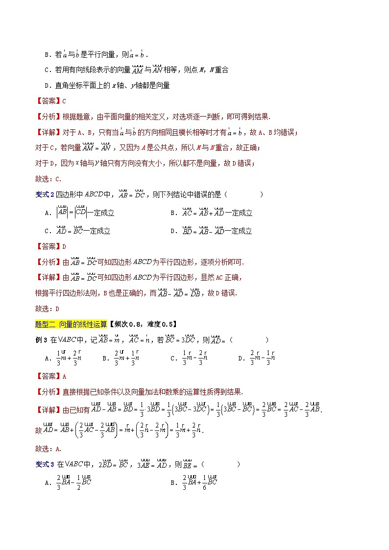 专题练习02 平面向量-【中职专用】中职高二数学（高教版2023拓展模块一上册）（解析版）第2页