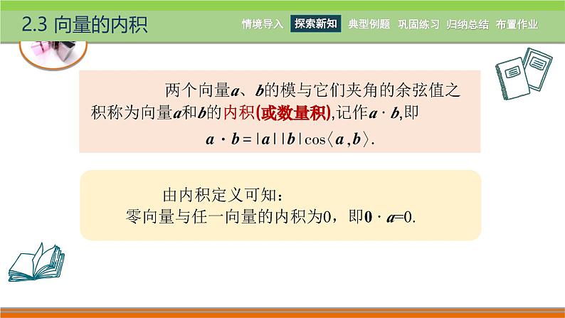 2.3向量的内积 中职数学高教版（2021~十四五）拓展模块一上册PPT课件第5页