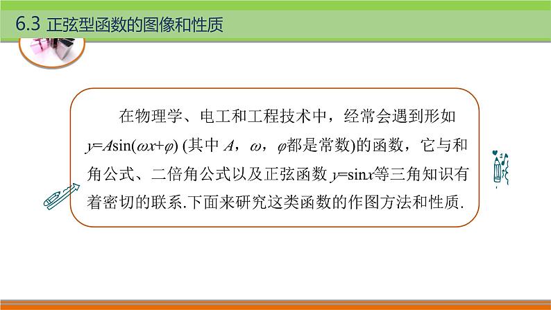 6.3正弦型函数的图像和性质 中职数学高教版（2021~十四五）拓展模块一下册PPT课件第2页