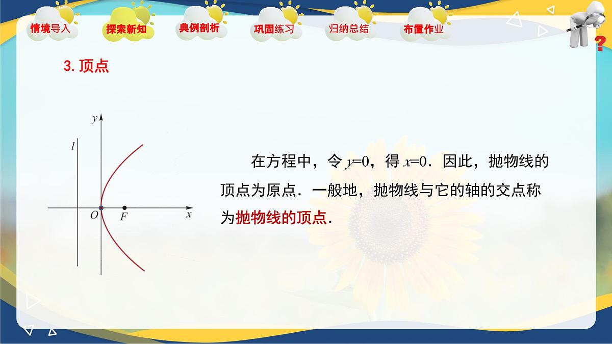 3.3.2 抛物线的几何性质（课件）-【中职专用】高二数学课堂（高教版2023修订版拓展模块一上册）第6页