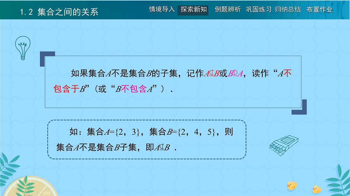 中职 数学 高教版（2021） 基础模块上册1.2 集合之间的关系 课件第6页