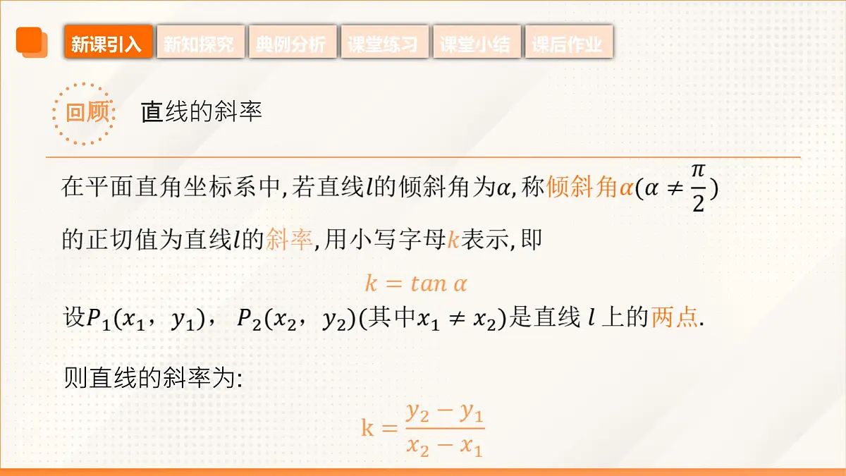 高教版2023修订版·高教版基础模块 6.2.2 直线的点斜式方程和斜截式方程 课件第5页