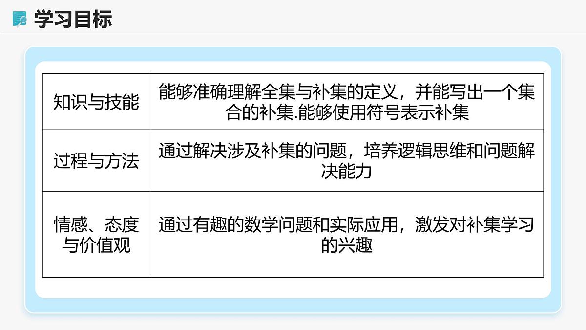 高教版基础模块 1.3.3 补集 课件第2页