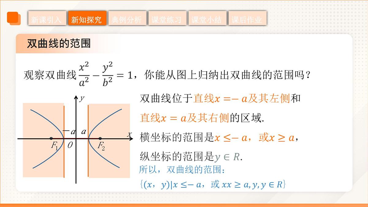 高教版2023修订版·高教版拓展模块 3.2.2 双曲线的几何性质 课件第8页