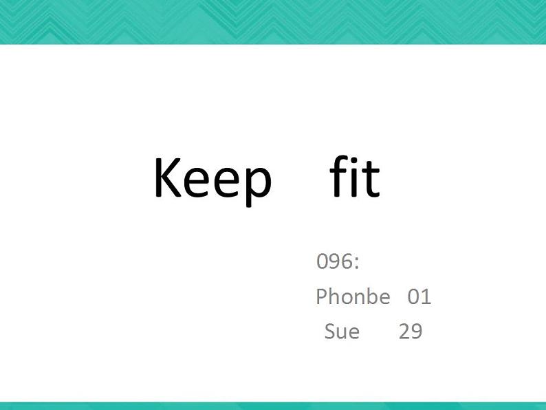 【高教版】中职英语（拓展模块）：Uint 6《Keeping Fit》ppt课件（1）01