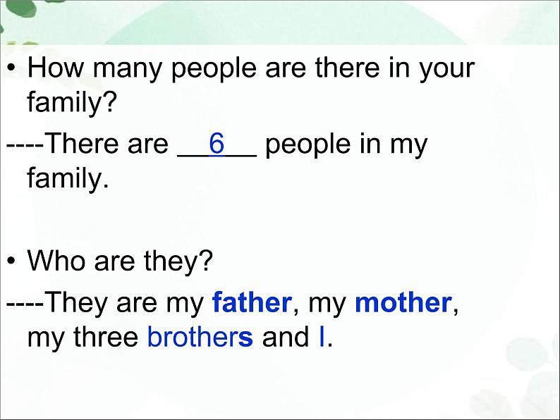 【语文版】中职英语基础模块上册：Unit 2《Family》ppt课件（2）第5页