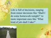 【语文版】中职英语拓展模块：Unit 2《Making Choices in Life》ppt课件（2）