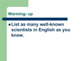 【语文版】中职英语拓展模块：Unit 12《Scientists》ppt课件