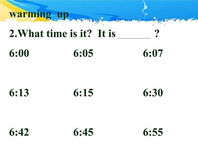 【语文版】中职英语基础模块上册：Unit 4《Time》ppt课件03