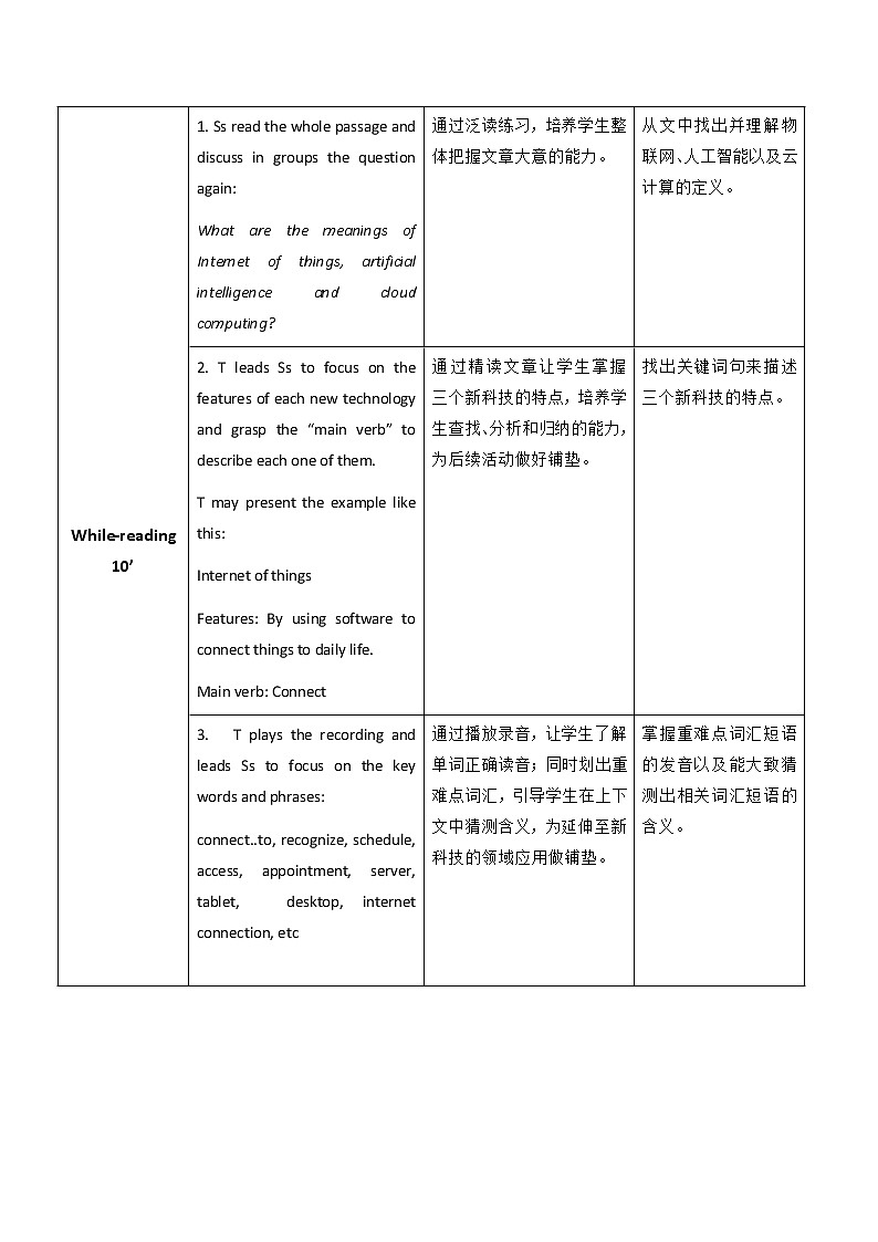 Unit 7 Inventions Make Life Better P5 Around the World&Fun Time 教案（表格式）02