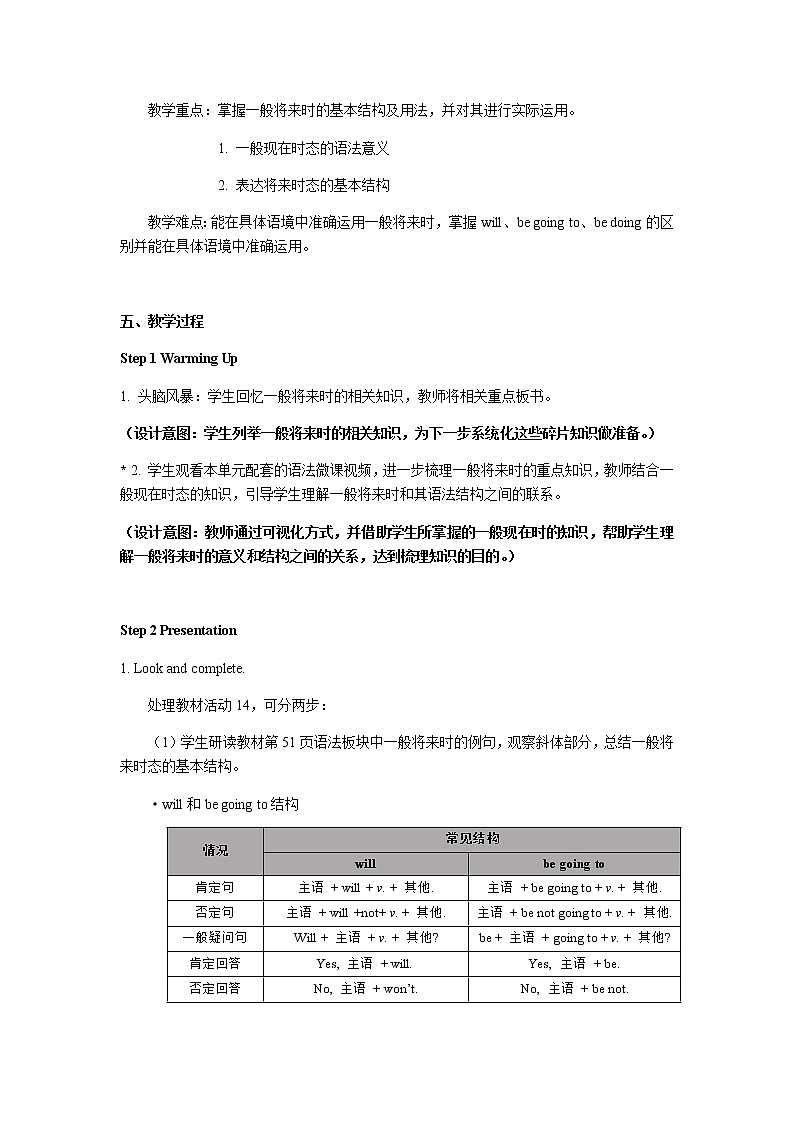 Unit 4 School Life（3）Language Practice & Vocabulary 教学设计02