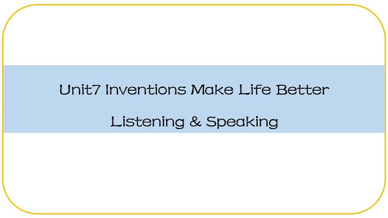 外研版(2021)中职高一英语基础模块2 Unit 7 Listening and Speaking 课件01