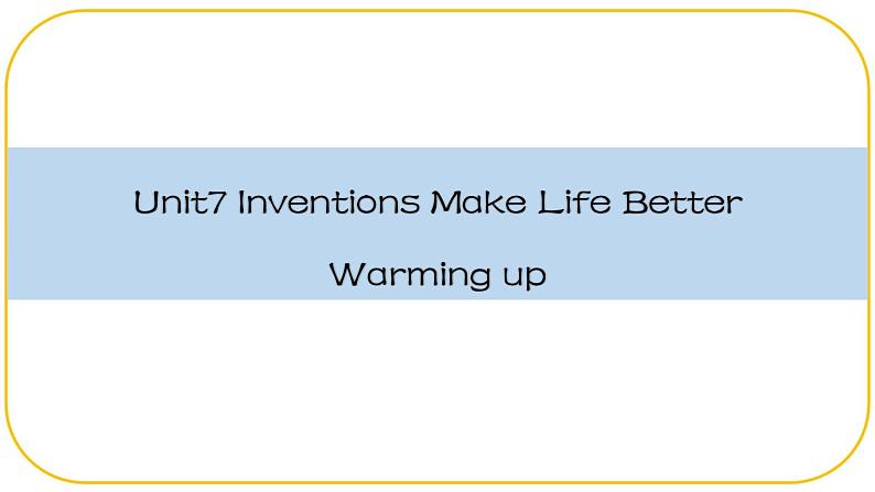 外研版(2021)中职高一英语基础模块2 Unit 7 Warming up 课件01