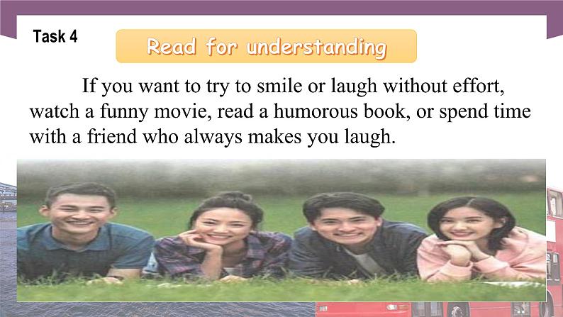 【中职专用】高中英语 语文版2021·基础模块3  Unit6ThePowerofSmilingPeriod1LanguageSkillsPractice课件第8页