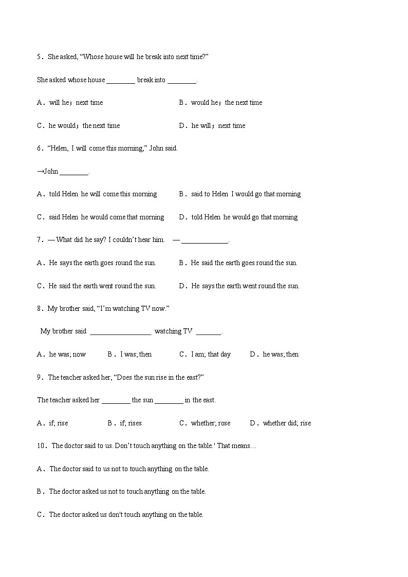 【中职专用】高中英语 高教版2021 基础模块3 Unit5 Natural Wonders in the World（练）02