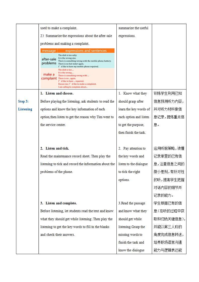 【中职专用】高中英语  高教版2021·基础模块3 Part1-2 Unit 4CustomerService教案第3页