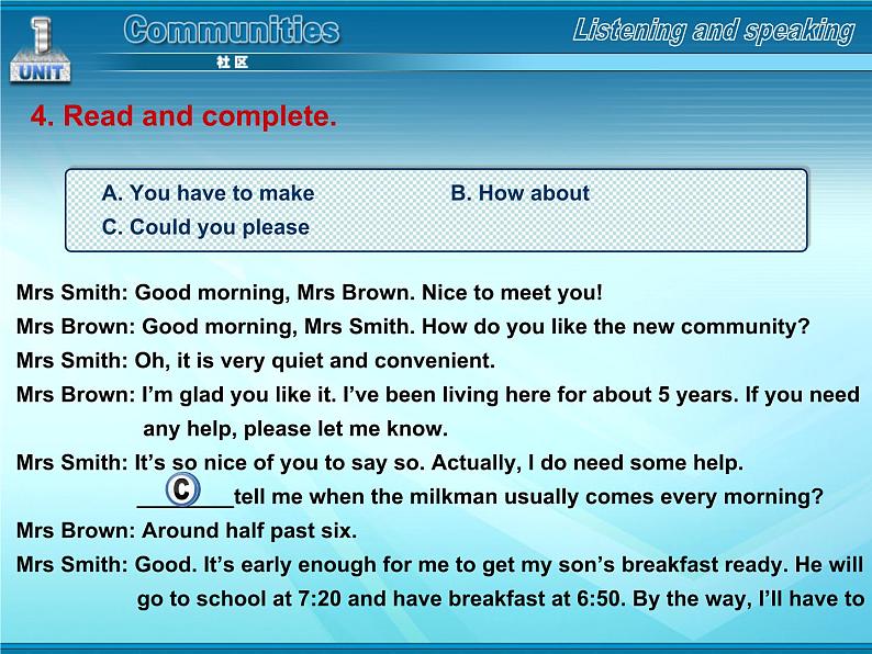 【高教版】中职英语（拓展模块）：Uint 1《Communities》ppt课件（2）07