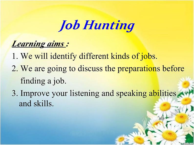 【高教版】中职英语（拓展模块）：Uint 9《Job Hunting》ppt课件（2）02