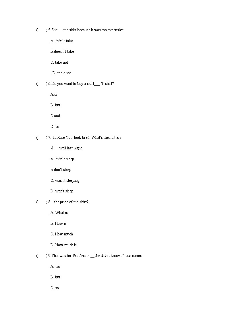 【寒假作业】中职英语 外研版 基础模块一 高一英语寒假提升 专题 06 Unit 5 综合复习（过关检测）-练习02