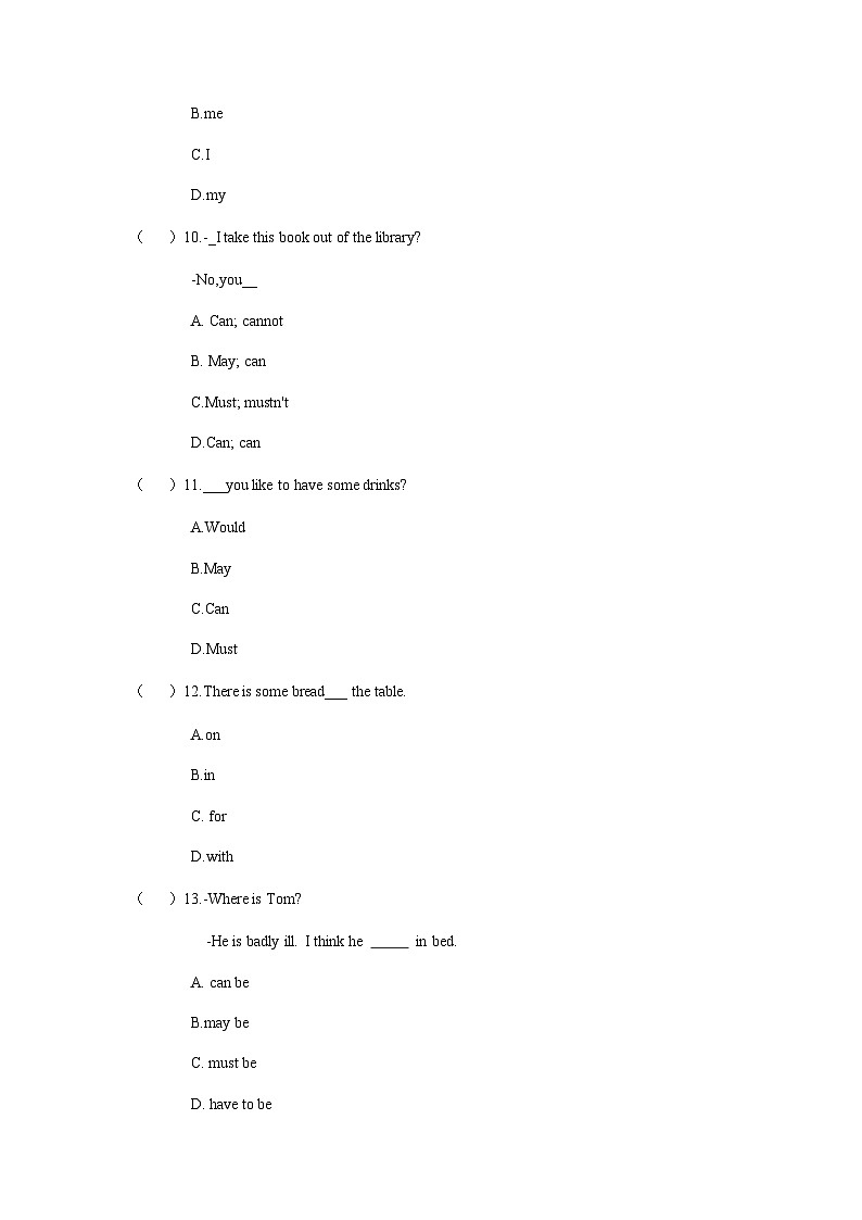 【寒假作业】中职英语 外研版 基础模块一 高一英语寒假提升 专题 07 Unit 6 综合复习（过关检测）-练习03
