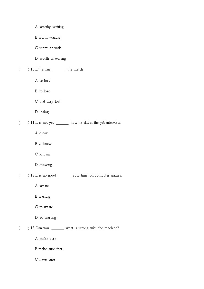 【寒假作业】中职英语 外研版 基础模块第二册  高二寒假提升专题 07  Unit 7 综合复习（过关检测）03