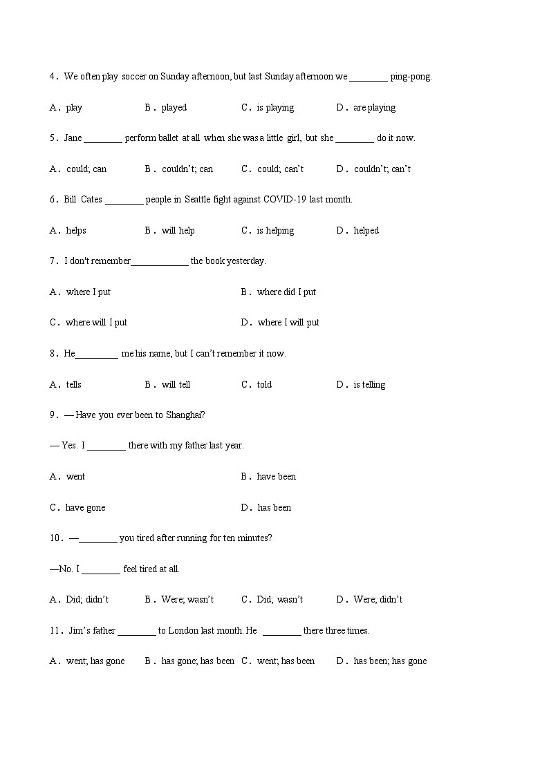 【寒假作业】中职英语 高教版2021 基础模块2 高二寒假提升 Unit1 Travel-练习.zip02