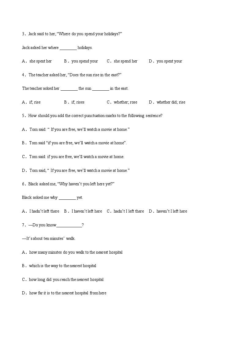 【寒假作业】中职英语 高教版2021 基础模块3 高三寒假提升训练 Unit5 Natural Wonders in the World-练习.zip02