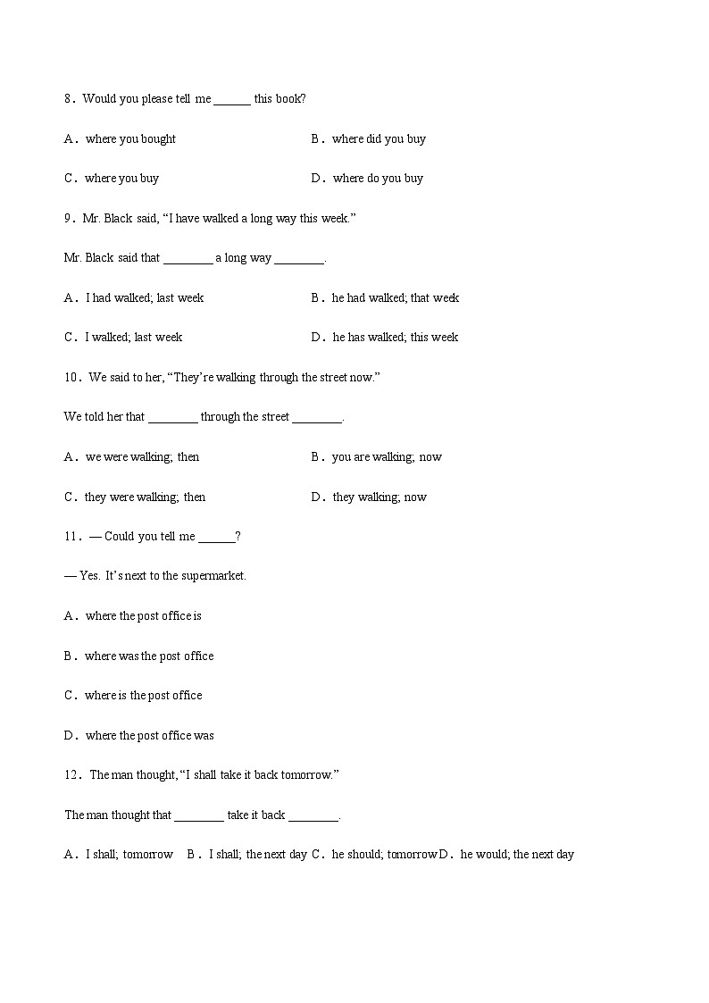 【寒假作业】中职英语 高教版2021 基础模块3 高三寒假提升训练 Unit5 Natural Wonders in the World-练习.zip03