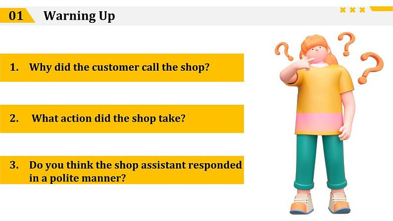 【中职专用】高中英语  高教版2021·基础模块3 Part 1-2 Unit 4 Customer Service课件06