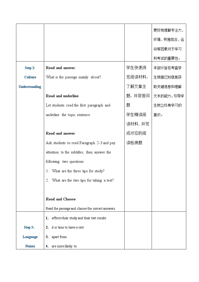 【趣味课堂】中职英语 高教版 2021 拓展模块 同步教案 Unit 1 Part 4-5 Culture Understanding and Language Practice-教案03