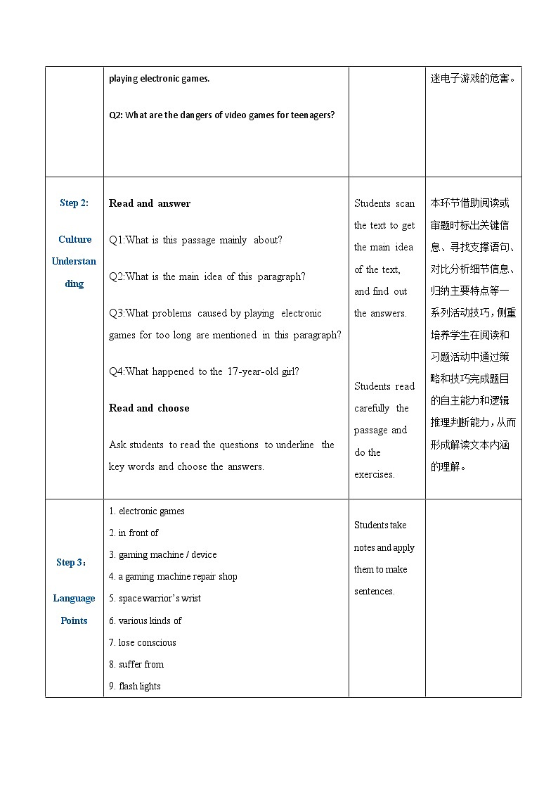 【趣味课堂】中职英语 高教版 2021 拓展模块 同步教案 Unit 5 Part 5-6 Culture Understanding and Language Practice-教案03
