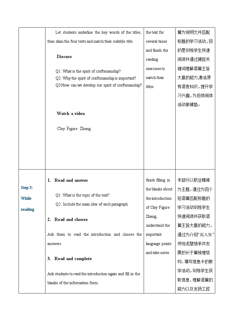 【趣味课堂】中职英语 高教版 2021 拓展模块 同步教案 Unit 6 Part 3-4 Reading and Writing-教案03