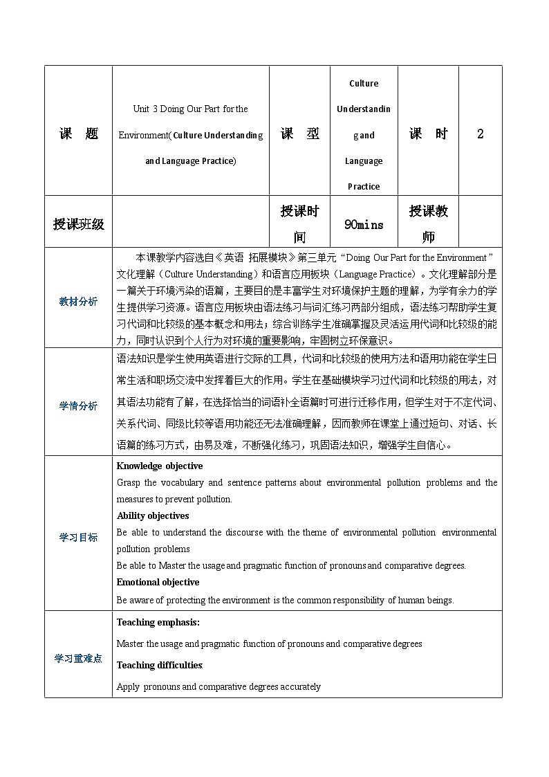 【趣味课堂】中职英语 高教版 2021 拓展模块 同步课件 Unit 3 Part 5-6 Culture Understanding and Language Practice-课件+教案01